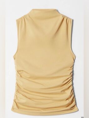 NWOT Abercrombie & Fitch Butter Yellow Mock Neck Top